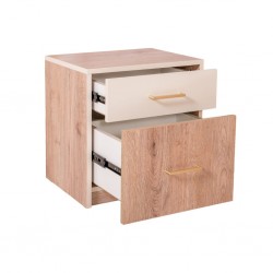 Finnley Night Table Aurous & Ivory In Particle Board