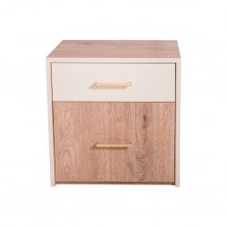 Finnley Night Table Aurous & Ivory In Particle Board