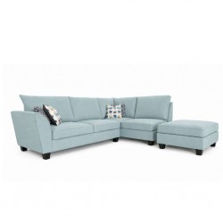 Bella Corner RHF Chaise+LHF 2Str+Otto Fabric Peacock