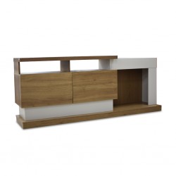 Fusion Low TV Cabinet Halzelnut/Off white PB
