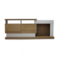 Fusion Low TV Cabinet Halzelnut/Off white PB