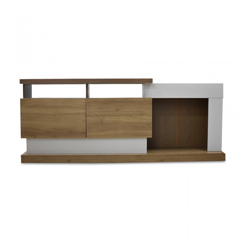 Fusion Low TV Cabinet Halzelnut/Off white PB