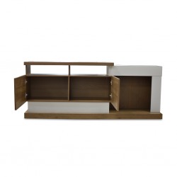 Fusion Low TV Cabinet Halzelnut/Off white PB