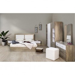 Zoe Bedroom Set 180x200cm Olivio & White Melamine