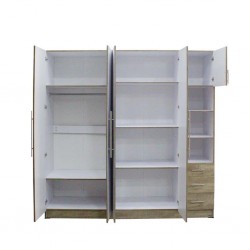 Zoe Bedroom Set 180x200cm Olivio & White Melamine