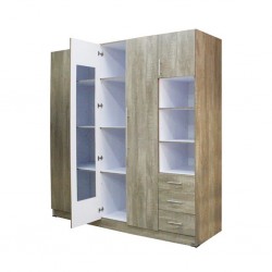 Zoe Bedroom Set 180x200cm Olivio & White Melamine