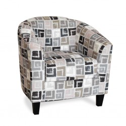 Alvia Accent Chair Quadrant Grey Fabric