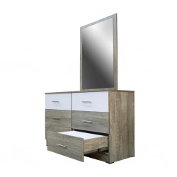 Zoe Bedroom Set 180x200cm Olivio & White Melamine
