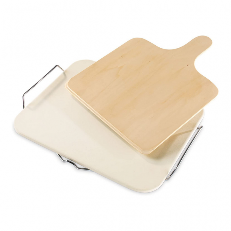 Leifheit LE008 Square Baking Stone With Wooden "O"