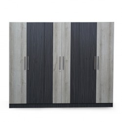 Florence 6 Dr Wardrobe MDF drawer+mirror inside