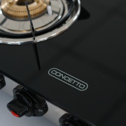 Concetto CTG-4B-GS 4Burner Tempered Glass 2YW Over The Counter Burner