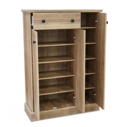 Axiss Shoe Rack 3 Drs Summer Oak Particle Board