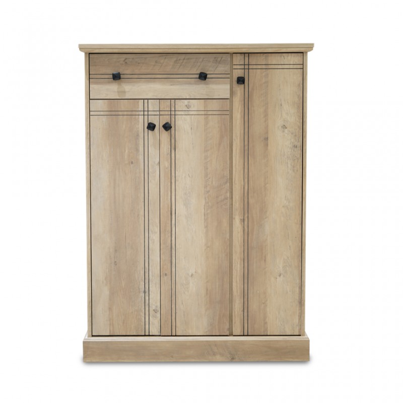 Axiss Shoe Rack 3 Drs Summer Oak Particle Board Axiss Shoe Rack 3 Drs Summer Oak Particle Board
