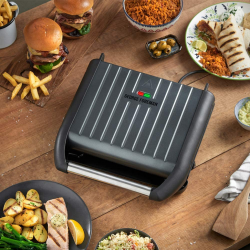 George Foreman 25041 Steel Gunmetal Family Grill "O"