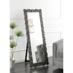 Floor Mirror W/Stand MDF Silver Finish W90x H180 cm JC-MN225