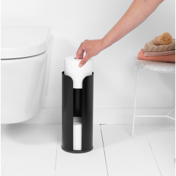 Brabantia 280504 ReNew Matt Black Toilet Roll Dispenser 10YW "O"