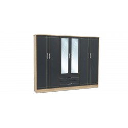 Allegra Bedroom Set 180x200cm Summer Oak+D.Grey PB