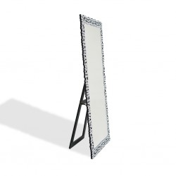 Floor Mirror W/Stand MDF Silver Finish W90x H180 cm JC-MN225
