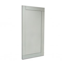 Floor Mirror W/Stand MDF Silver Finish W90x H180 cm JC-MN227