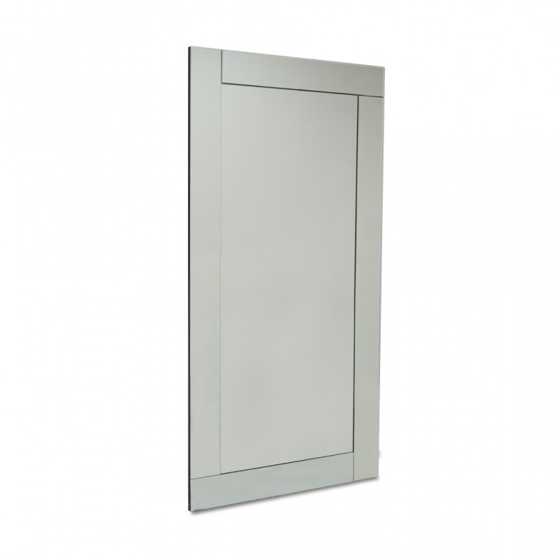 Floor Mirror W/Stand MDF Silver Finish W90x H180 cm JC-MN227