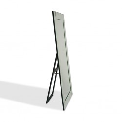Floor Mirror W/Stand MDF Silver Finish W90x H180 cm JC-MN227
