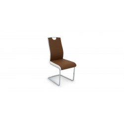 Siberia Table and 6 Chairs Glass Top Brown PU