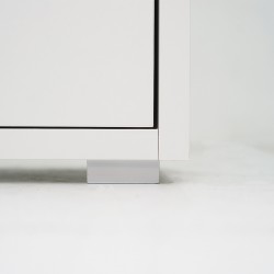 Image Bookshelf 3 Tiers+1 Cabinet White Color