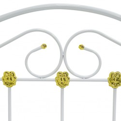 Halden Queen Bed 150x190cm White Color