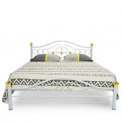 Halden Queen Bed 150x190cm White Color