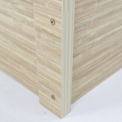 Basel Bed 150x190cm Brown & Deco White in Melamine MDF