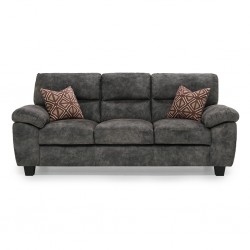Maurizio 3 Seater Brown Saddle Col Fabric