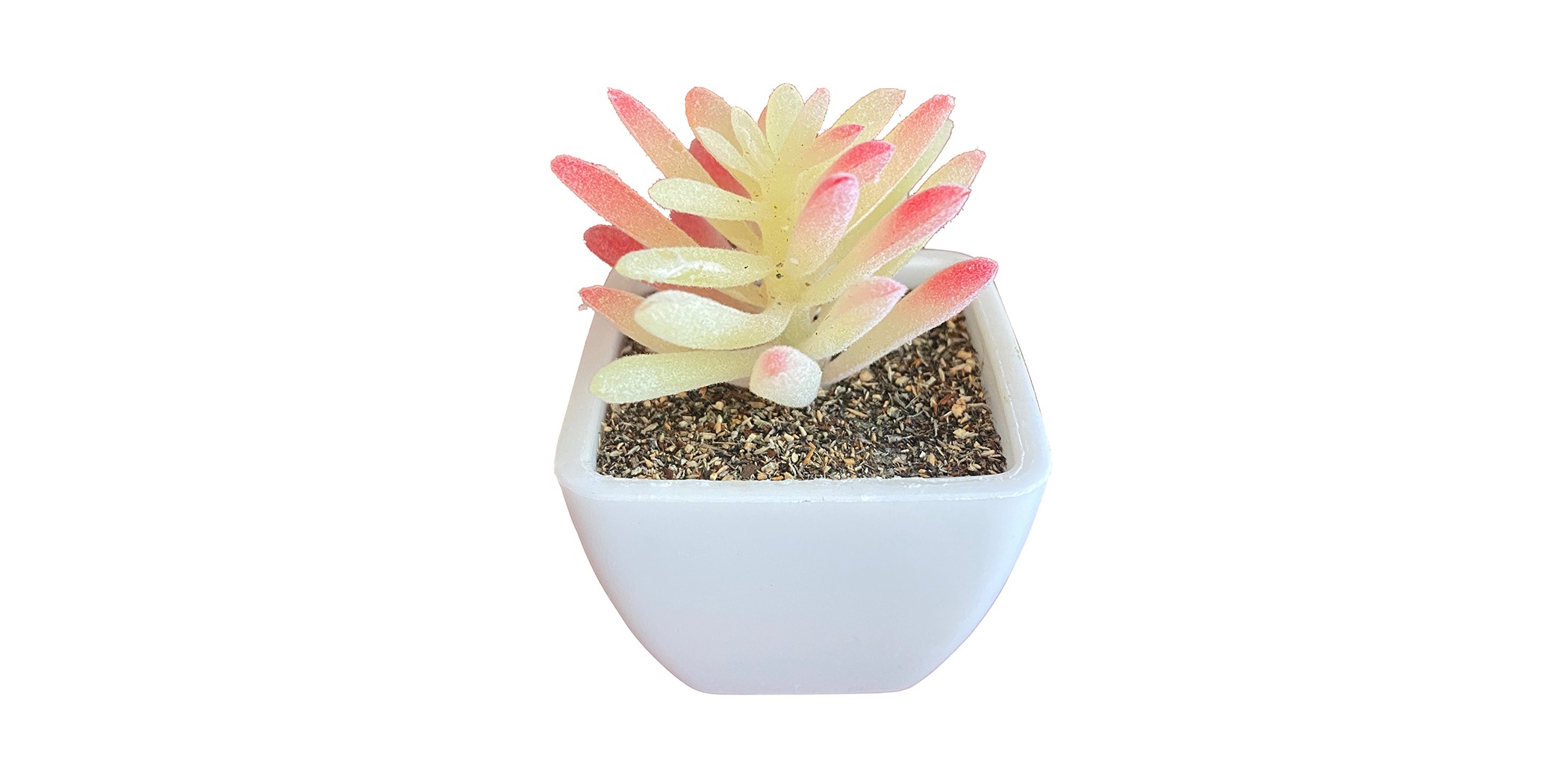 Artificial Mini Plant Tabletop White W6xD6xH9 cm