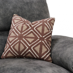 Maurizio 3 Seater Brown Saddle Col Fabric