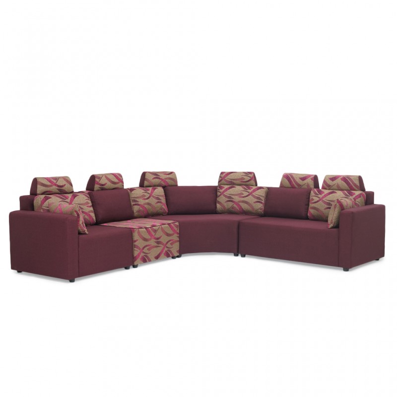Picasso Sofa Corner in Purple Fabric Picasso Sofa Corner in Purple Fabric
