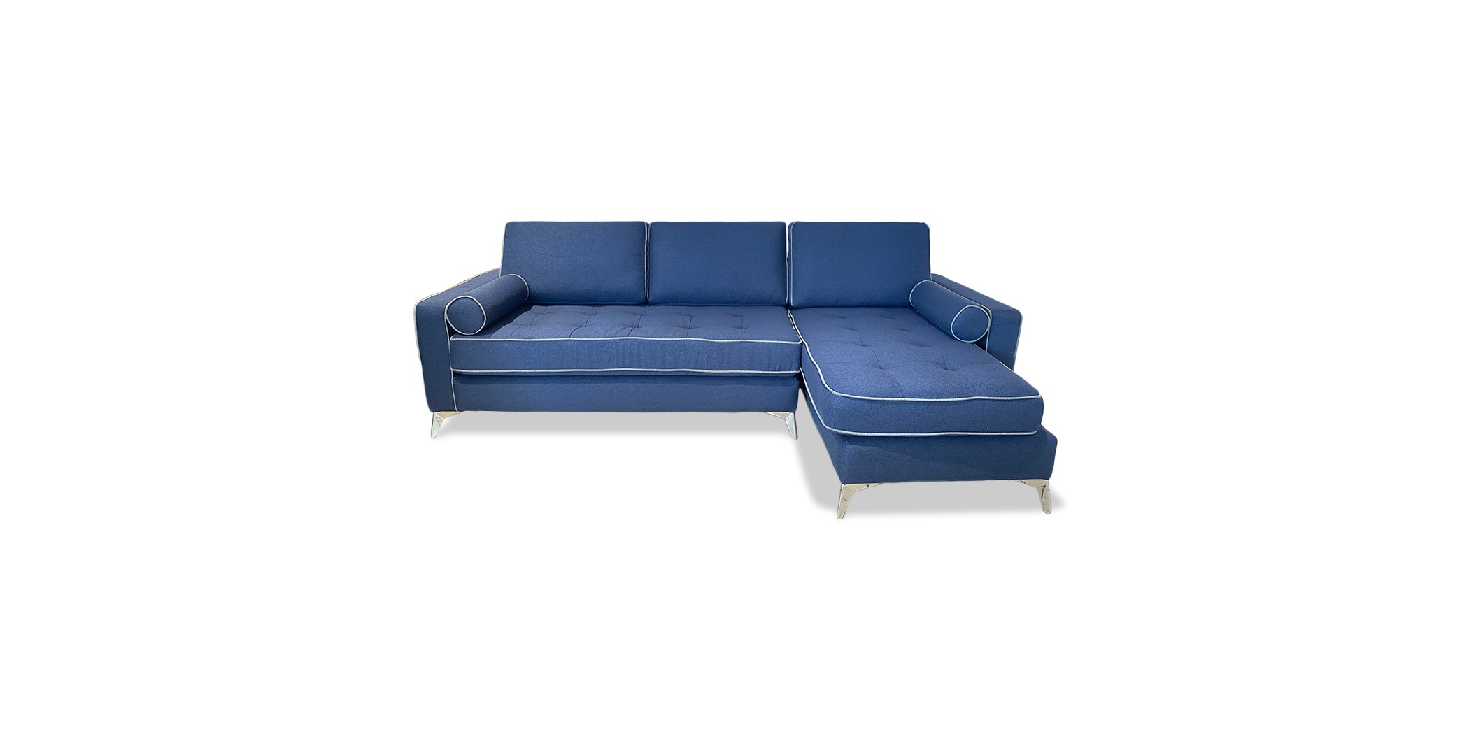 Chelsea Sofa Corner LHF 2S+RHF Chaise Blue Fabrics
