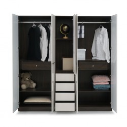 Raimona Wardrobe 5 Doors Brown & Cream