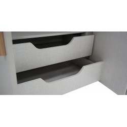 Vigo Bedroom Set 180x200 cm Nature/Grey Color