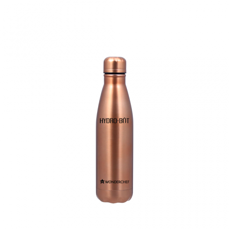 Th Fuerza motriz Pionero Wonderchef Hydro-Bot 500ml Single Wall Copper WON418 Finish SS Water Bottle 2YW - 63153141 "O" Th Fuerza motriz Pionero Wonderchef Hydro-Bot 500ml Single Wall Copper WON418 Finish SS Water Bottle 2YW - 63153141 "O"