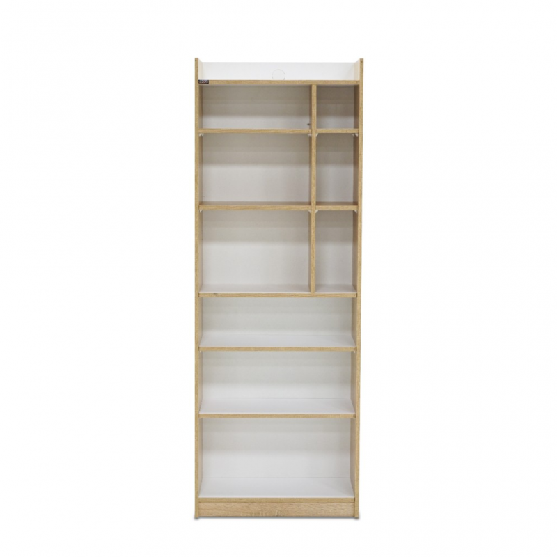 Plus Bookshelf With 9 Sections Sonoma/White Color
