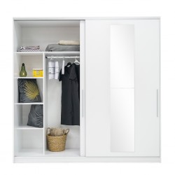 Elit Plus Sliding Wardrobe & Mirror White