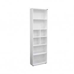 White Bookshelf With 8 Sections White Color