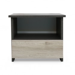 Florence bedside MDF with 1 drawer Zebra patten & grey