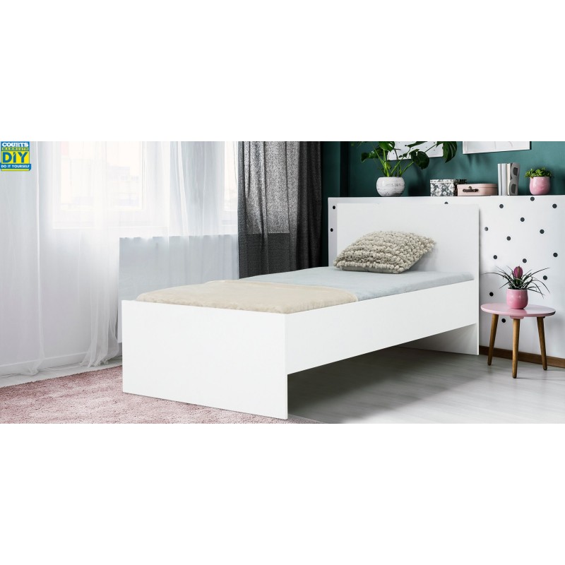 White Single Bed Frame 90x190 cm White Single Bed Frame 90x190 cm