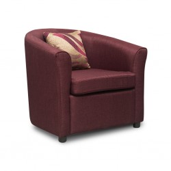 Ivy Tub Chair Purple Colour Fabric