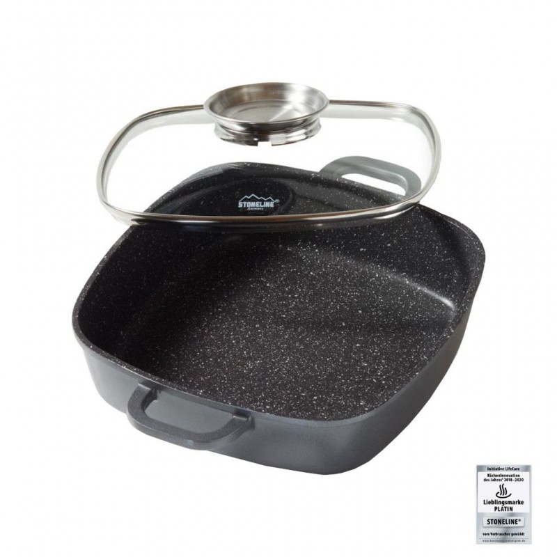 STONELINE® Gourmet Bräter 32x25 Cm Mint Oval Bräter 32cm Induktion IIWahl 22360