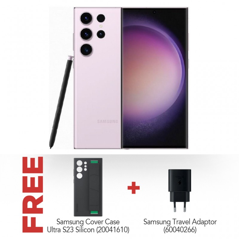 Samsung Galaxy S23 Ultra Pink & Free Samsung S23 Ultra Cover + Samsung Travel Adaptor Samsung Galaxy S23 Ultra Pink & Free Samsung S23 Ultra Cover + Samsung Travel Adaptor