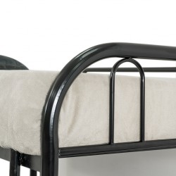 Zara Double Decker Bed 90x190 cm/150x190 cm Black In Metal Slats