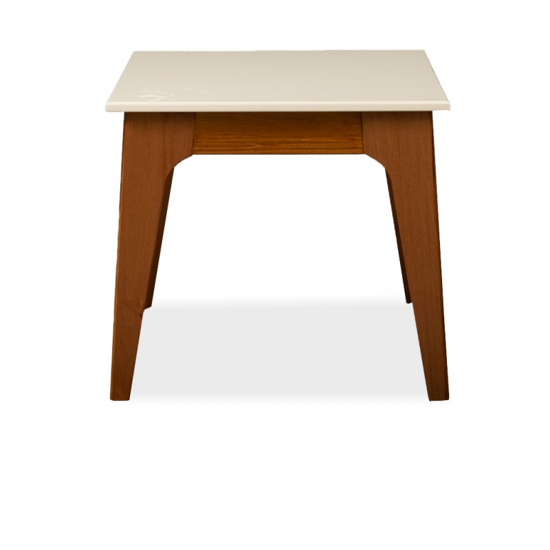 Happy Side Table Pine Off White/Garapa Happy Side Table Pine Off White/Garapa