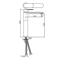 Jaquar Opal Single Lever High Neck Basin Mixer OPP-CHR-15005BPM