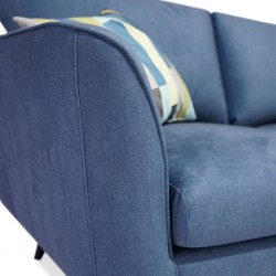 Kazaar 2 Seater Fabric Denim Col W/2 Accent Pillow